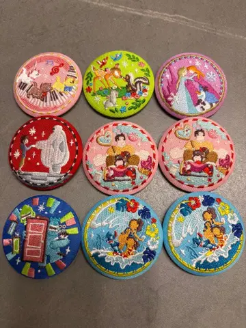 캐릭터 자수 핀 배지