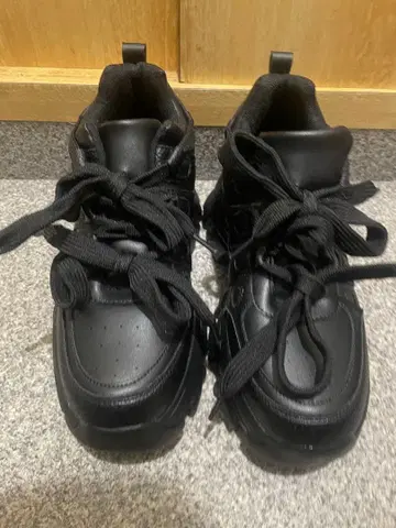 통굽 스니커즈 인힐 2WAY 더블 리본