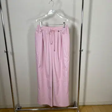 MAISON SPECIAL 볼륨 와이드 비건 레더 팬츠