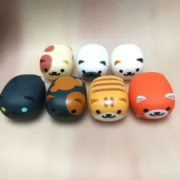 고양이 썸즈업 모찌모찌 7개 세트 제일복권 마스코트