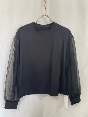 새상품 택 포함 ERIFU 블랙 시스루 긴팔 상의