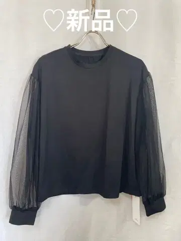 새상품 택 포함 ERIFU 블랙 시스루 긴팔 상의