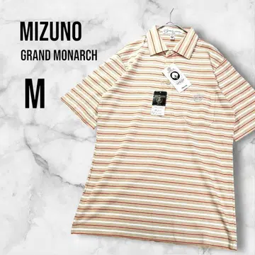 미즈노 그랜드모나크 반팔 폴로셔츠 멀티 보더 M 사이즈 [택 포함]