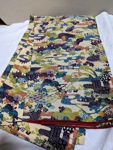 빙가타 코몬 기모노 순수 실크 새상품급