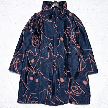 새상품급 큐브큐브 센소유니코 코트 더블 지퍼 아트 광택 올 패턴