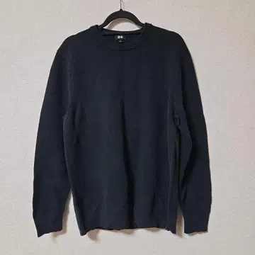 유니클로 UNIQLO 워셔블 밀라노 리브 크루넥 스웨터 블랙 XL