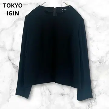 도쿄 이긴 블랙 예복 포멀 긴팔 블라우스 셔츠 일본제 L