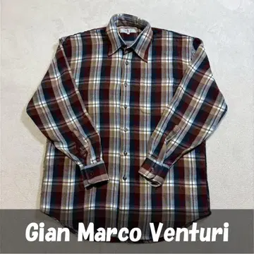 [ Gian Marco Venturi ] 체크 무늬 긴팔 셔츠 사이즈 L