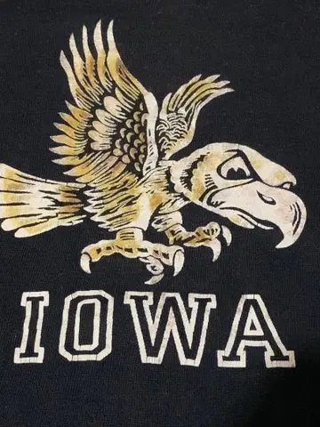 60s 빈티지 맨투맨 컬러 플로키 블랙 새상품급 USA제