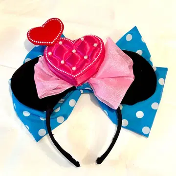 도트 리본 머리띠