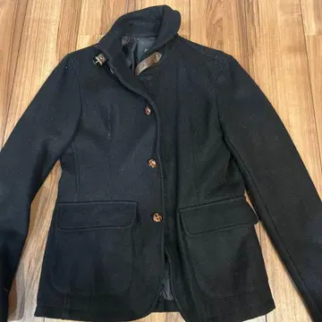 MIND BLOW 블랙 울 피코트