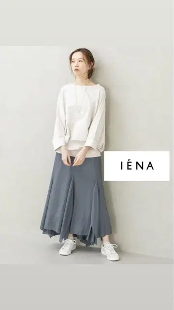 IENA 이에나 조젯 랜덤 플레어 스커트 정가 18,700엔 그레이