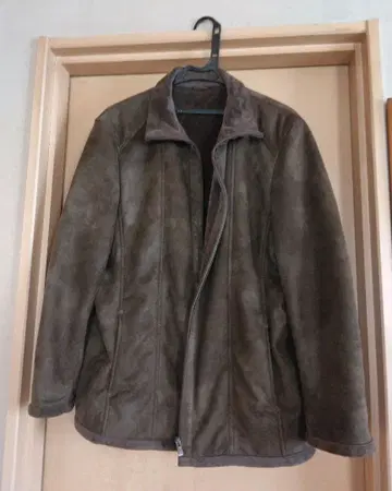 새상품급 남성용 가죽 자켓 벨로아 PLAYBOY VIP 브라운