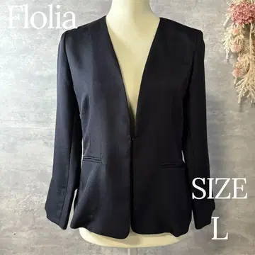 플로리아 집에서 세탁 가능한 노카라 심플 자켓 네이비 빅 사이즈 L