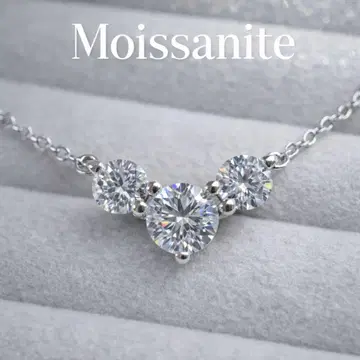 모이사나이트 4mm 목걸이 0.3ct 인기 심플 S925 플라티나