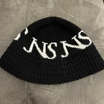 JEANASIS 로고 니트 모자 F 사이즈 블랙