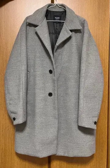 BEAMS HEART 그레이 체스터 코트 M