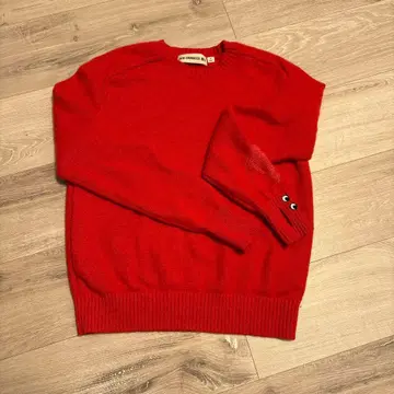 ANYA HINDMARCH & 유니클로 캐시미어 빨간색 니트 M