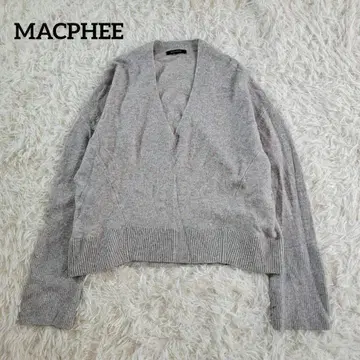 맥피 캐시미어 혼방 오버 니트 V넥 드롭 숄더 루즈핏