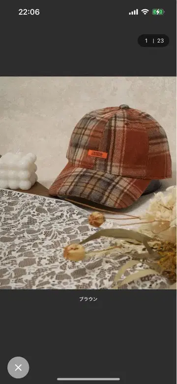 UNIVERSAL OVERALL 체크 캡 남녀 공용