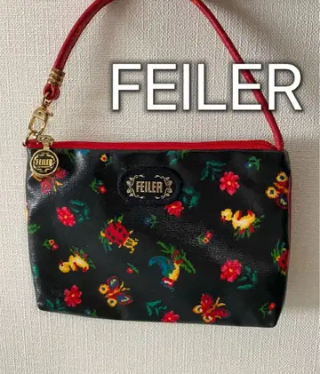 새상품급 FEILER 페이러 하이디 패턴 블랙 핸드백