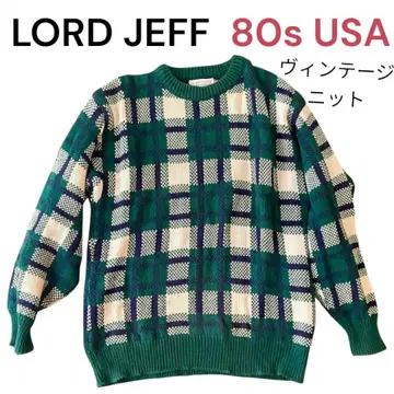 80년대 USA제 LORD JEFF 니트 남성용 M 구제 의류