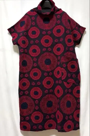 하이넥 반팔 티셔츠 원피스