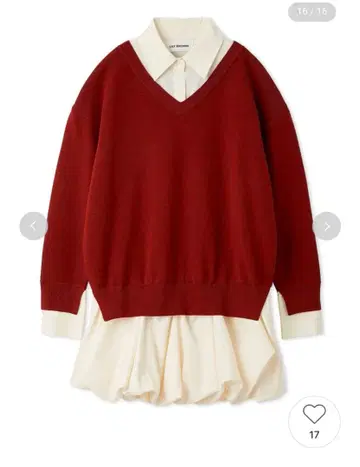 도킹 벌룬 원피스 LILY BROWN (릴리 브라운) 니트 원피스