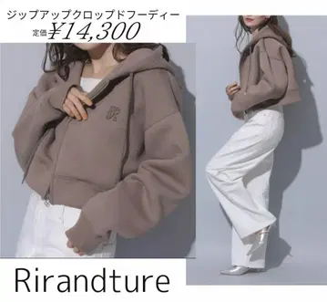 Rirandture 집업 크롭 후디 후드티