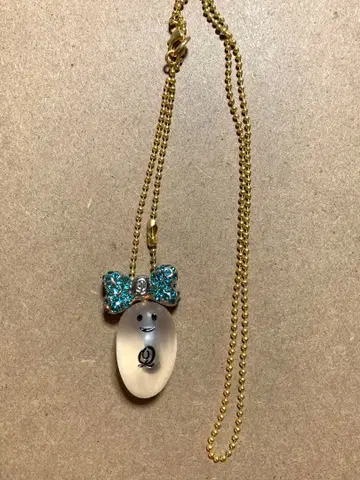 Q-pot 큐포트 오바케짱 리본 목걸이