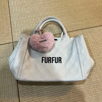 FURFUR 퀼팅 숄더백 화이트