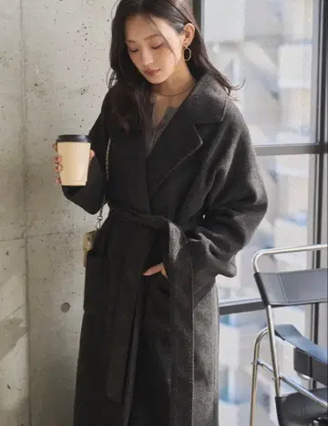 블랙 롱 코트 프리 사이즈