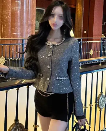 왕홍 글리터 비쥬 자켓