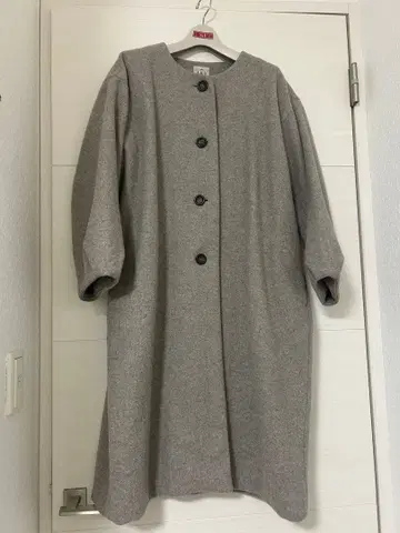 사만사 모스2 그레이 롱 코트