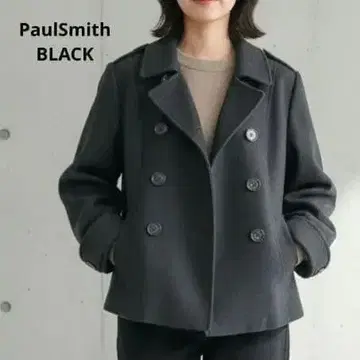 Paul Smith BLACK P 코트 숏코트 캐시미어 혼방 블랙 40