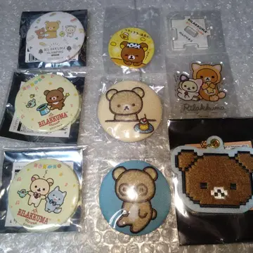 리락쿠마 캔뱃지 아크릴 스탠드 와펜 참