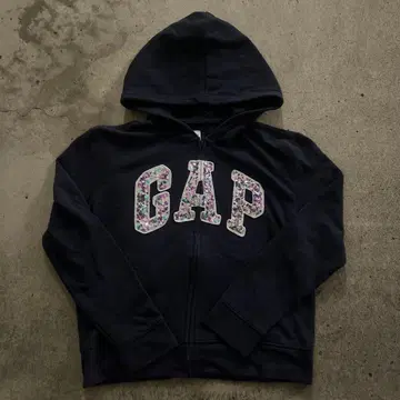 Gap 네이비 지퍼 후드티 y2k 헤이세이 갸루 크롭 기장