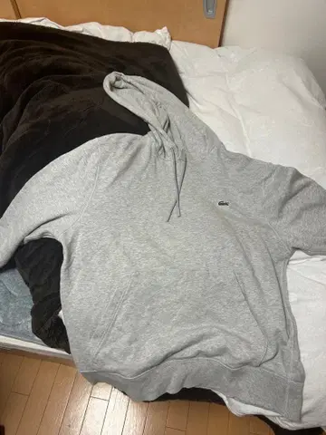 LACOSTE 그레이 후드티 L 사이즈