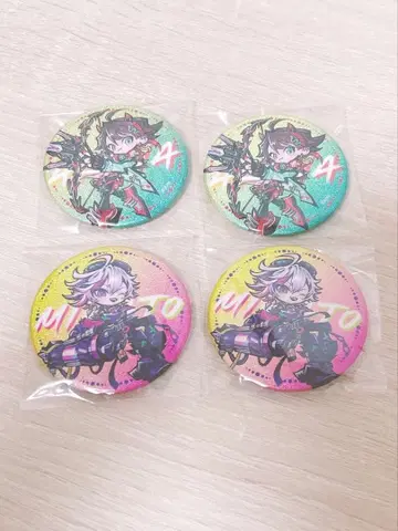 니지산지 Stun Mode 글리터 캔뱃지 후와 미나토, 사에구사 아키나