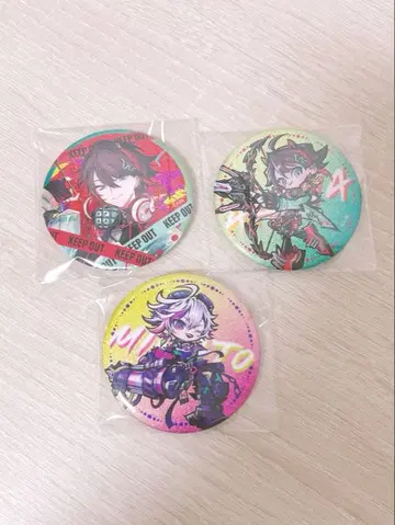 니지산지 Stun Mode 글리터 캔뱃지 후와 미나토, 사에구사 아키나