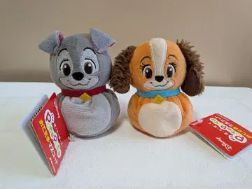 디즈니 퐁퐁 오테다마 마스코트 레이디와 트램 봉제 인형