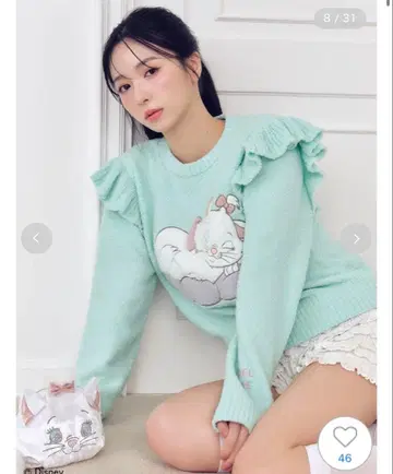 SNIDEL HOME 마리짱 니트 풀오버 디즈니 상의