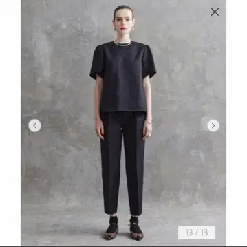 Drawer 드로어 카스리 자카드 테이퍼드 팬츠 36 코튼 실크