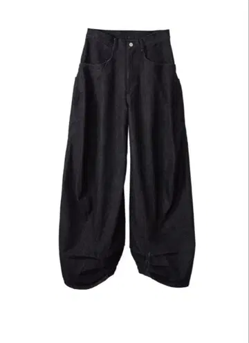 tuck design denim pants/denimblack Ssize