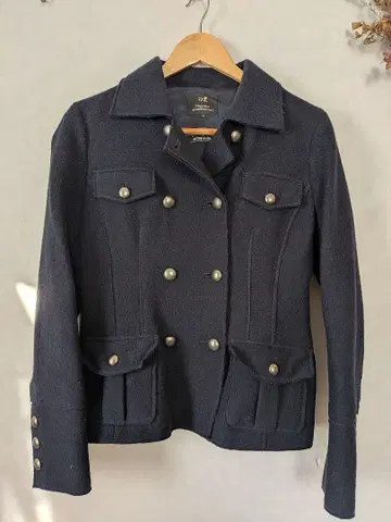 23구 네이비 울 피 코트 40.11호