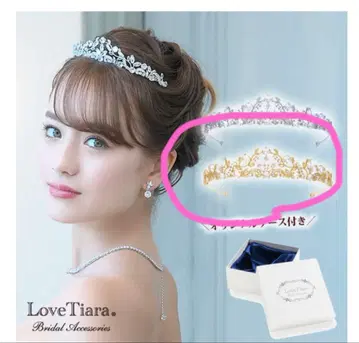 플로럴 트렐리스 지르코니아 티아라 골드