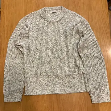 ZARA 리브 니트 스웨터 M 사이즈 화이트 블랙