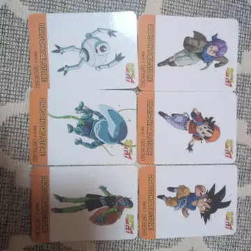 스토어 한정판 드래곤볼 GT 캐릭터 카드 6장 세트