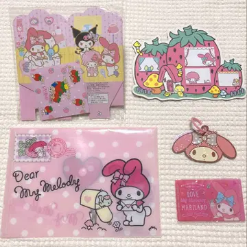 마이멜로디 딸기 신문 부록 묶음 판매 헤이세이 레트로