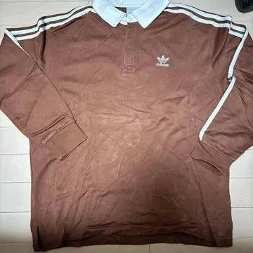 adidas 브라운 피케 셔츠 긴팔 L
